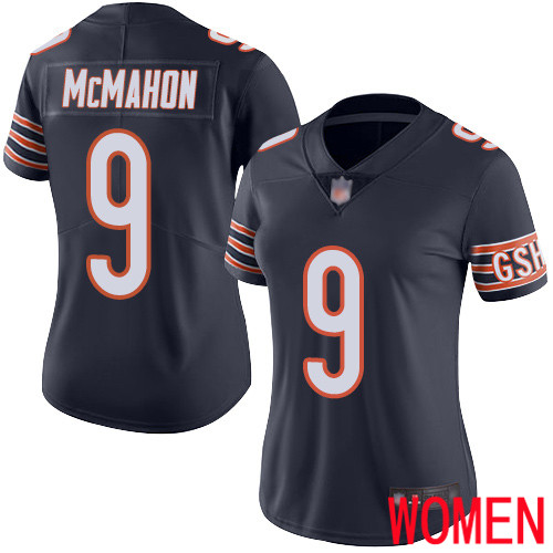 Chicago Bears Limited Navy Blue Women Jim McMahon Home Jersey NFL Football #9 Vapor Untouchable